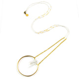 White Party Broken Circle Necklace