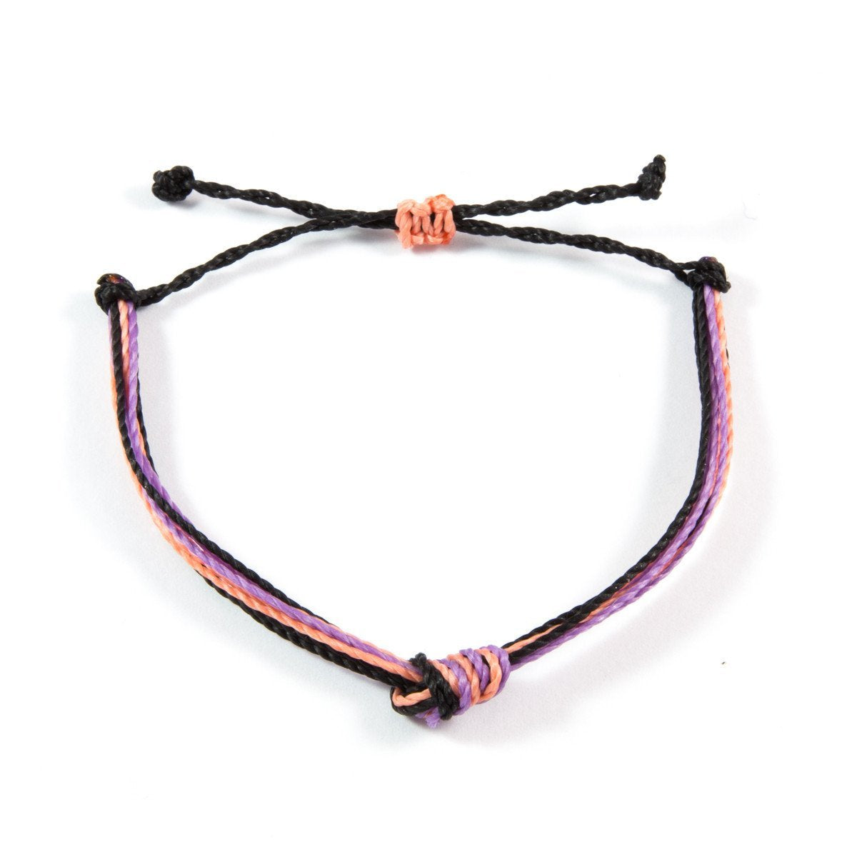 Purple, Coral & Black Men's Carlos Bracelet