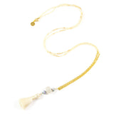 Cream Tassel Necklace
