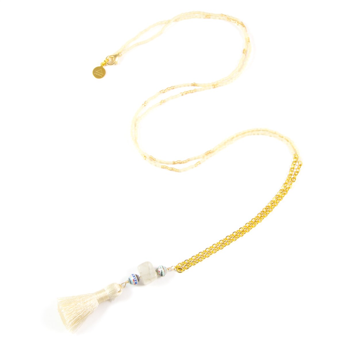 Cream Tassel Necklace