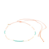 Coral & Teal Block Mermaid Necklace