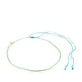 Teal & Gold Sparkle Alternating Mermaid Necklace