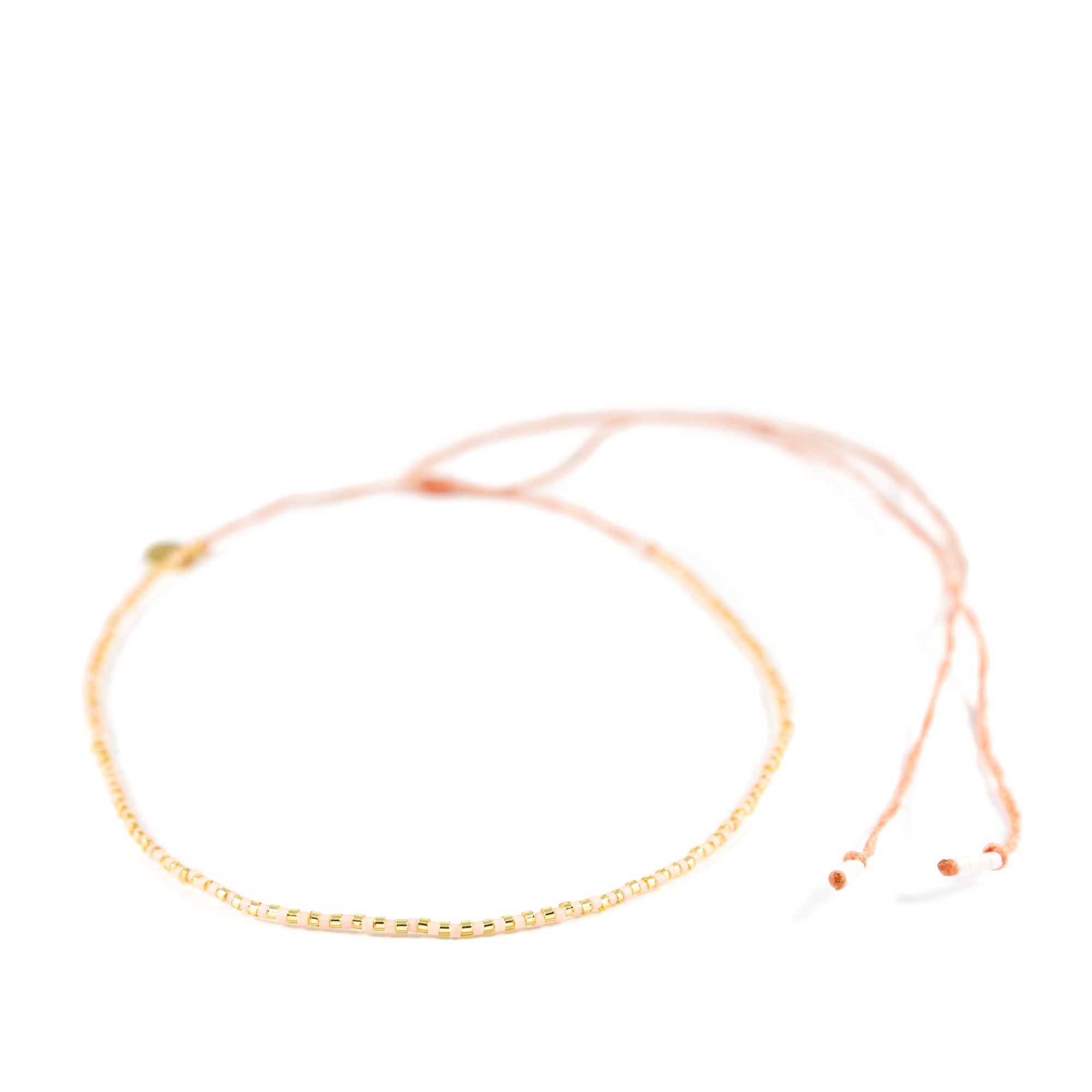 Coral & Gold Sparkle Alternating Mermaid Necklace