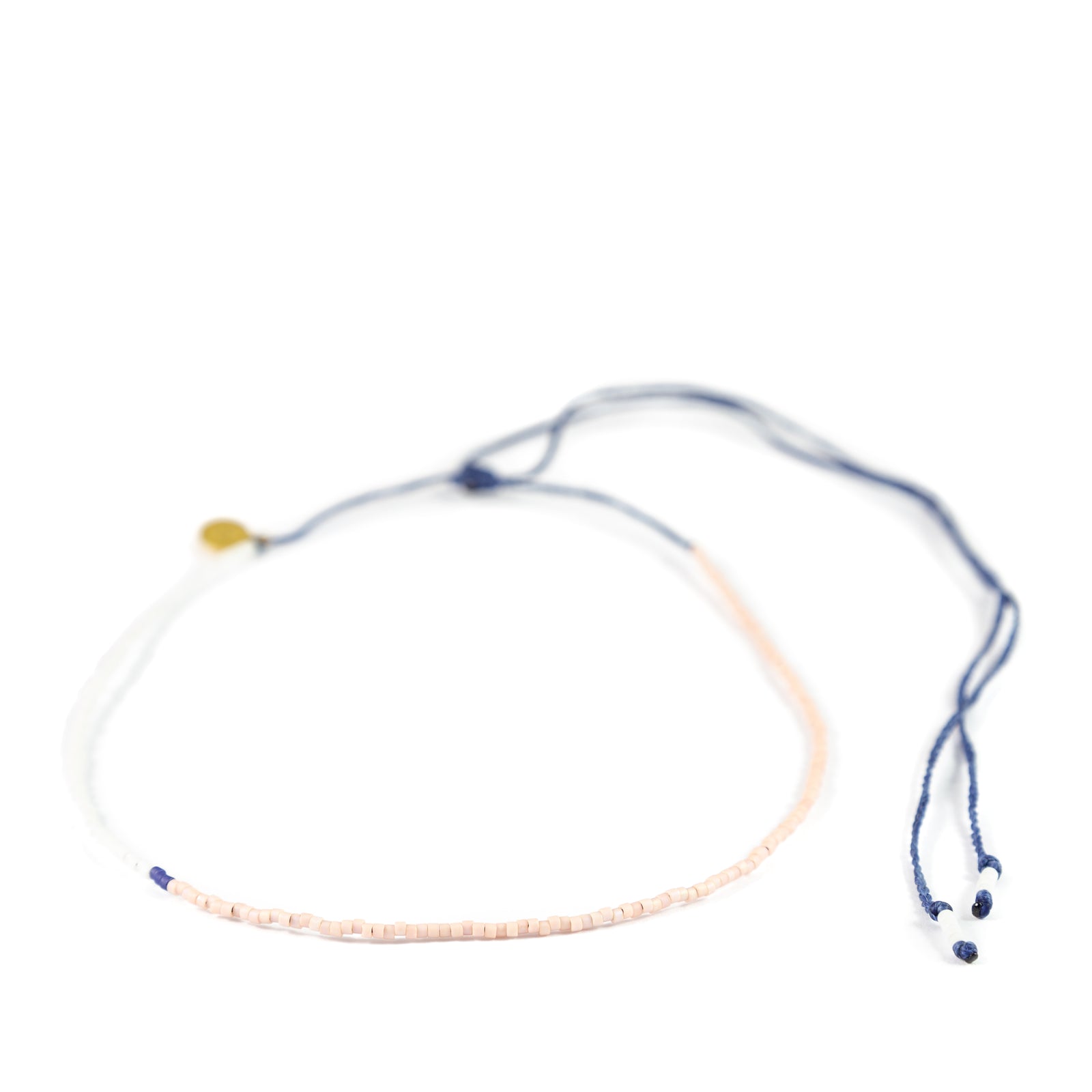 Coral White Navy Asymmetrical Mermaid Necklace