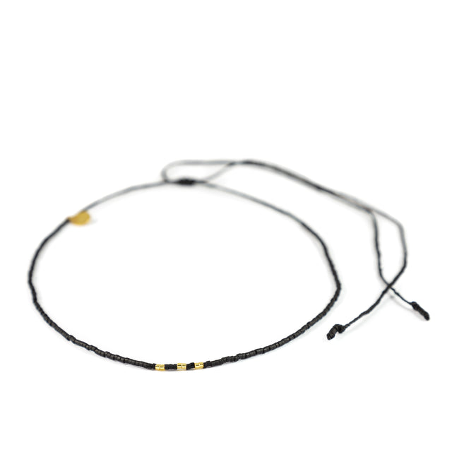 Black Triple Dot Pattern Mermaid Necklace