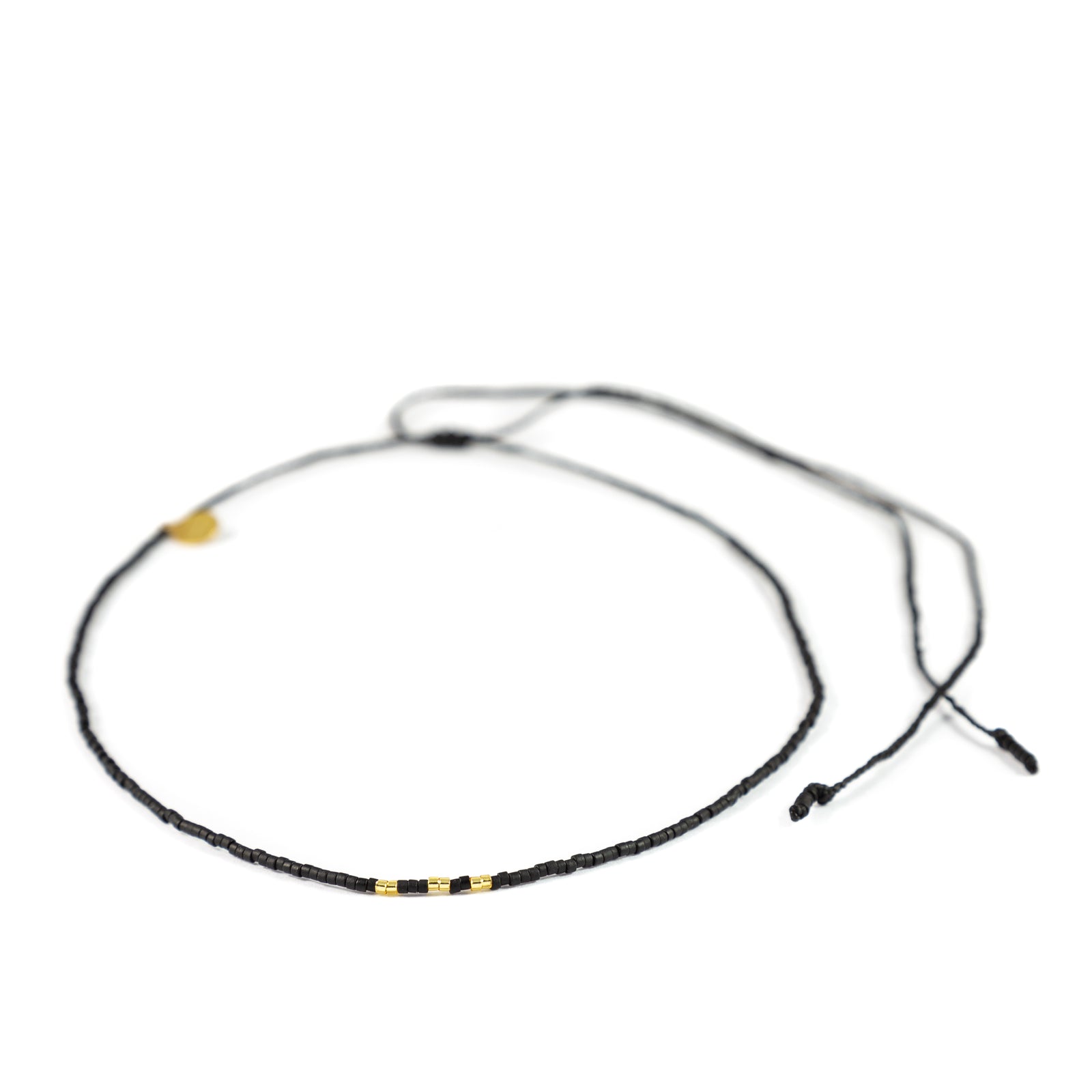 Black Triple Dot Pattern Mermaid Necklace