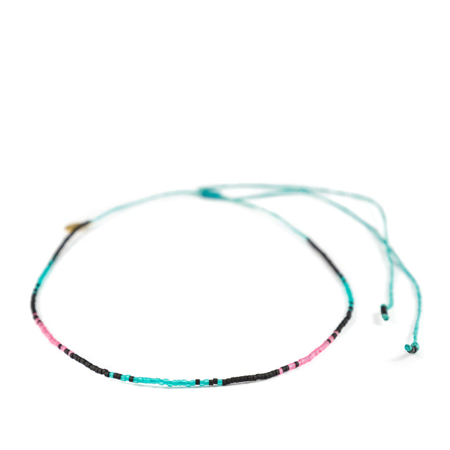 Sea Glass Teal & Pink Repeating Ombre Mermaid Necklace