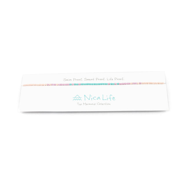 Coral Plum Teal Ombre Mermaid Necklace