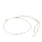 Greys & Coral Color Block Mermaid Necklace
