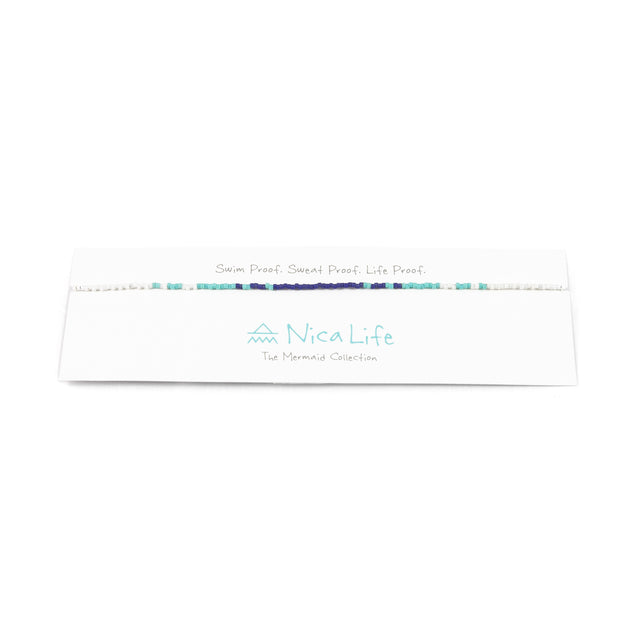 Teal & Navy Ombre Mermaid Necklace