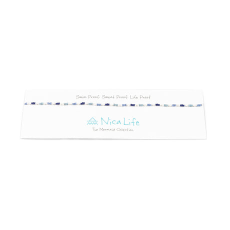 Blues Shades of Giving Pattern Mermaid Necklace