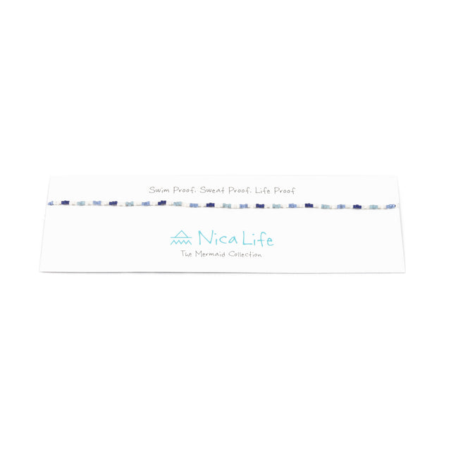 Blues Shades of Giving Pattern Mermaid Necklace