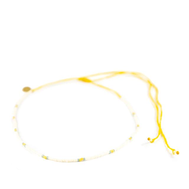 Stormy Ocean  & Sunflower Two Tone Dot Mermaid Necklace