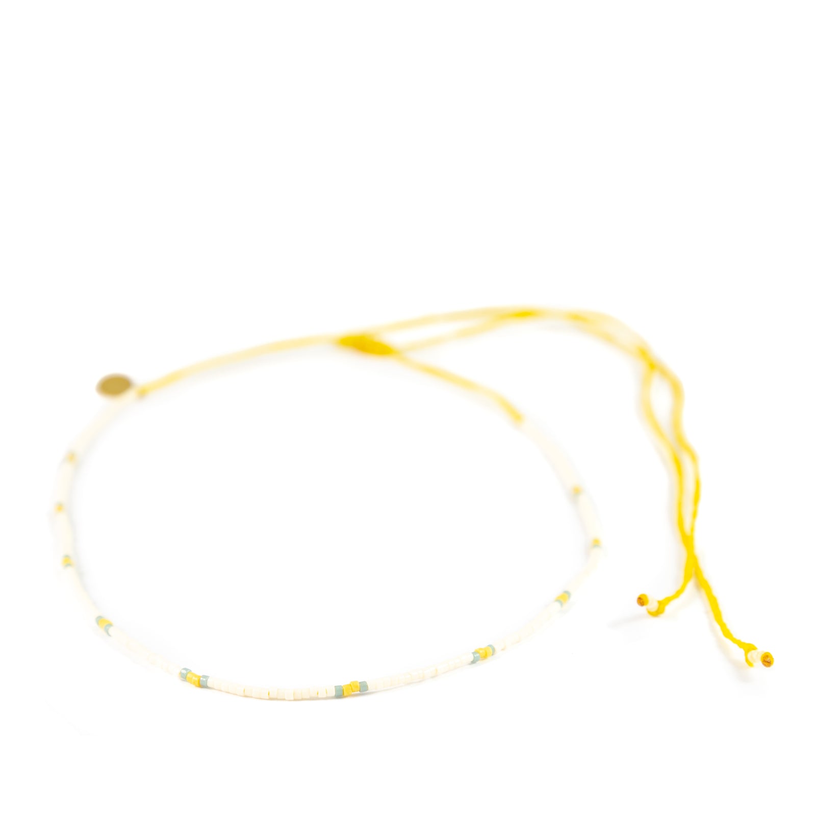 Stormy Ocean  & Sunflower Two Tone Dot Mermaid Necklace