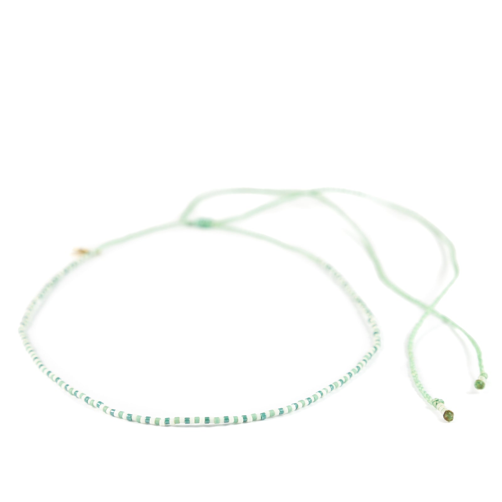 Cucumber & Secret Garden Two Color Alternating Mermaid Necklace