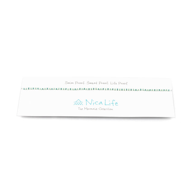 Cucumber & Secret Garden Two Color Alternating Mermaid Necklace