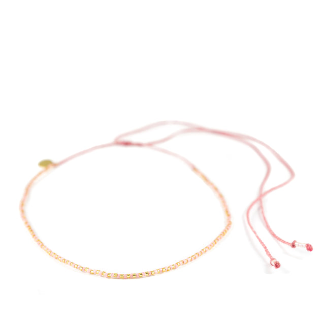 Blush & Gold Alternating Mermaid Necklace