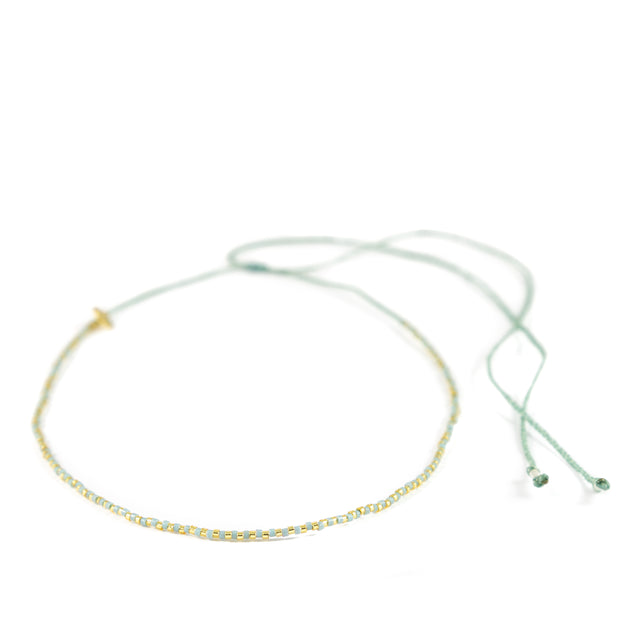 Stormy Ocean & Gold Alternating Mermaid Necklace