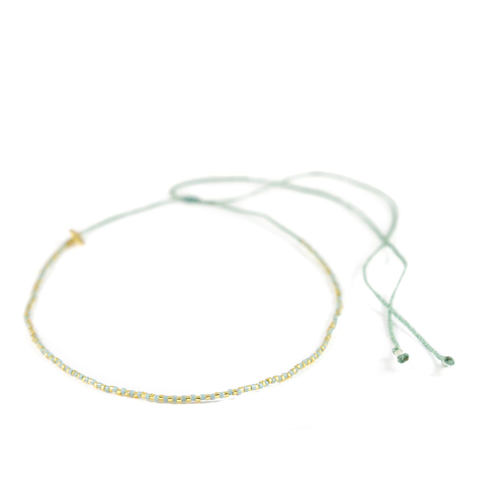 Stormy Ocean & Gold Alternating Mermaid Necklace