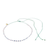 Blues Multi Color Random Pattern Mermaid Necklace