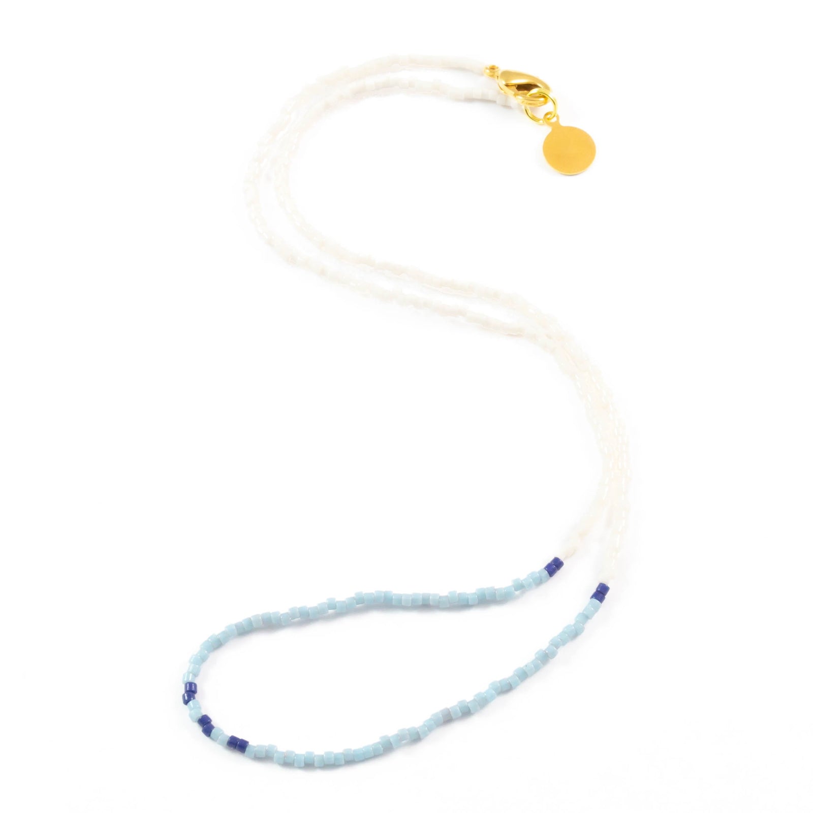 Blues Day at the Beach Wanderlust Necklace