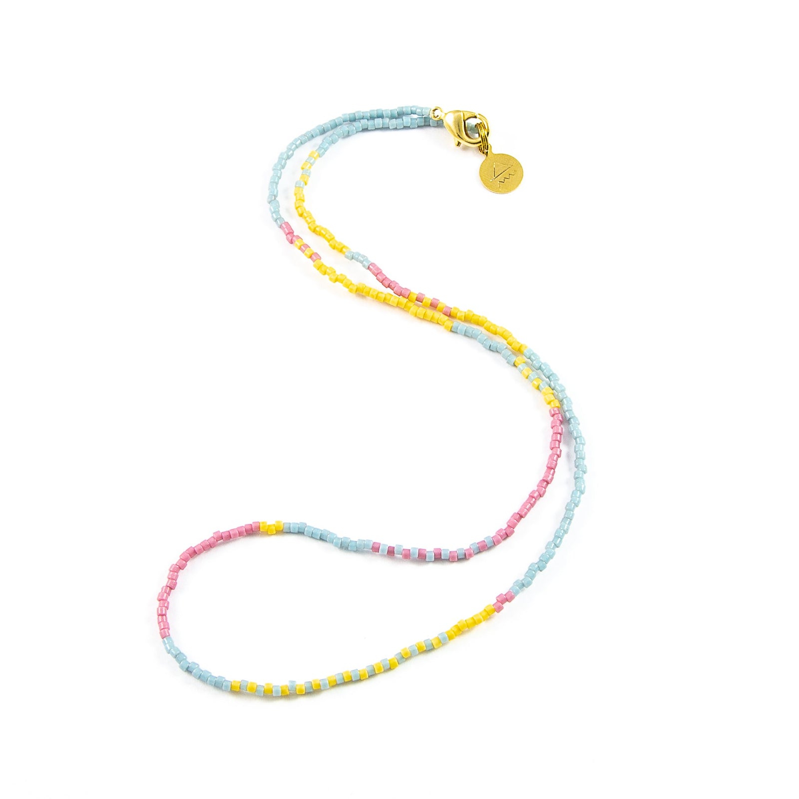 Rose Ocean & Sunflower Boho Pattern Wanderlust Necklace