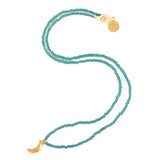 Secret Garden Moon Tiny Charm Necklace in Gold