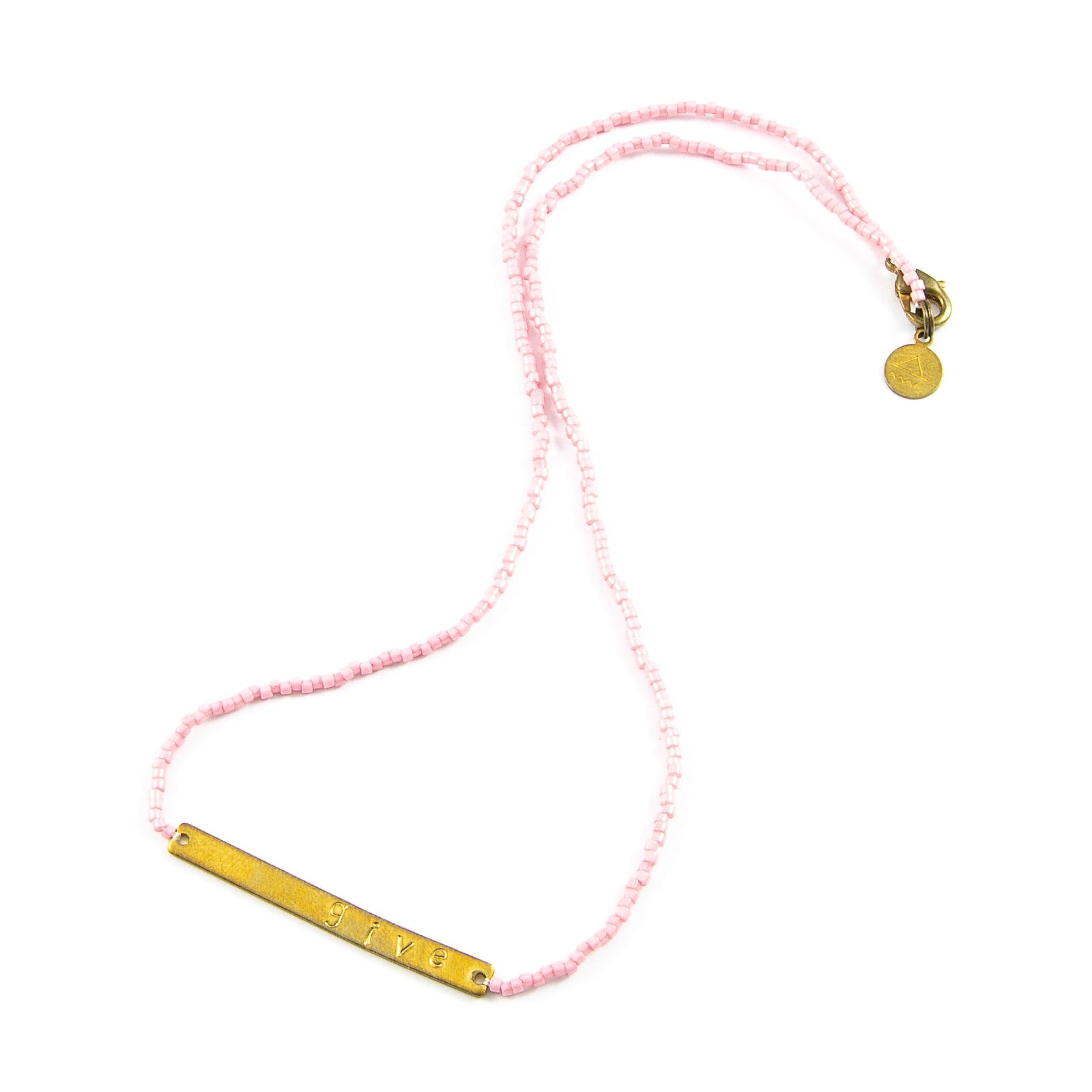 Blush GIVE Bar Necklace