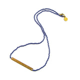 Navy HOPE Bar Necklace