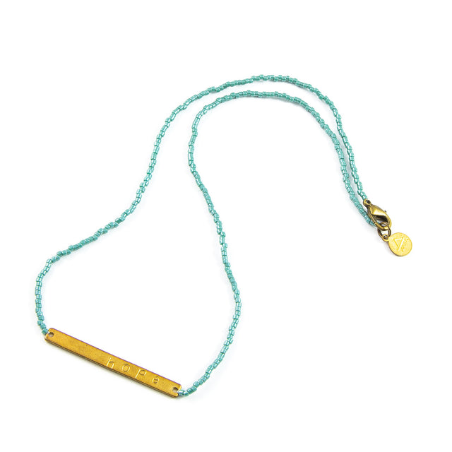 Secret Garden HOPE Bar Necklace