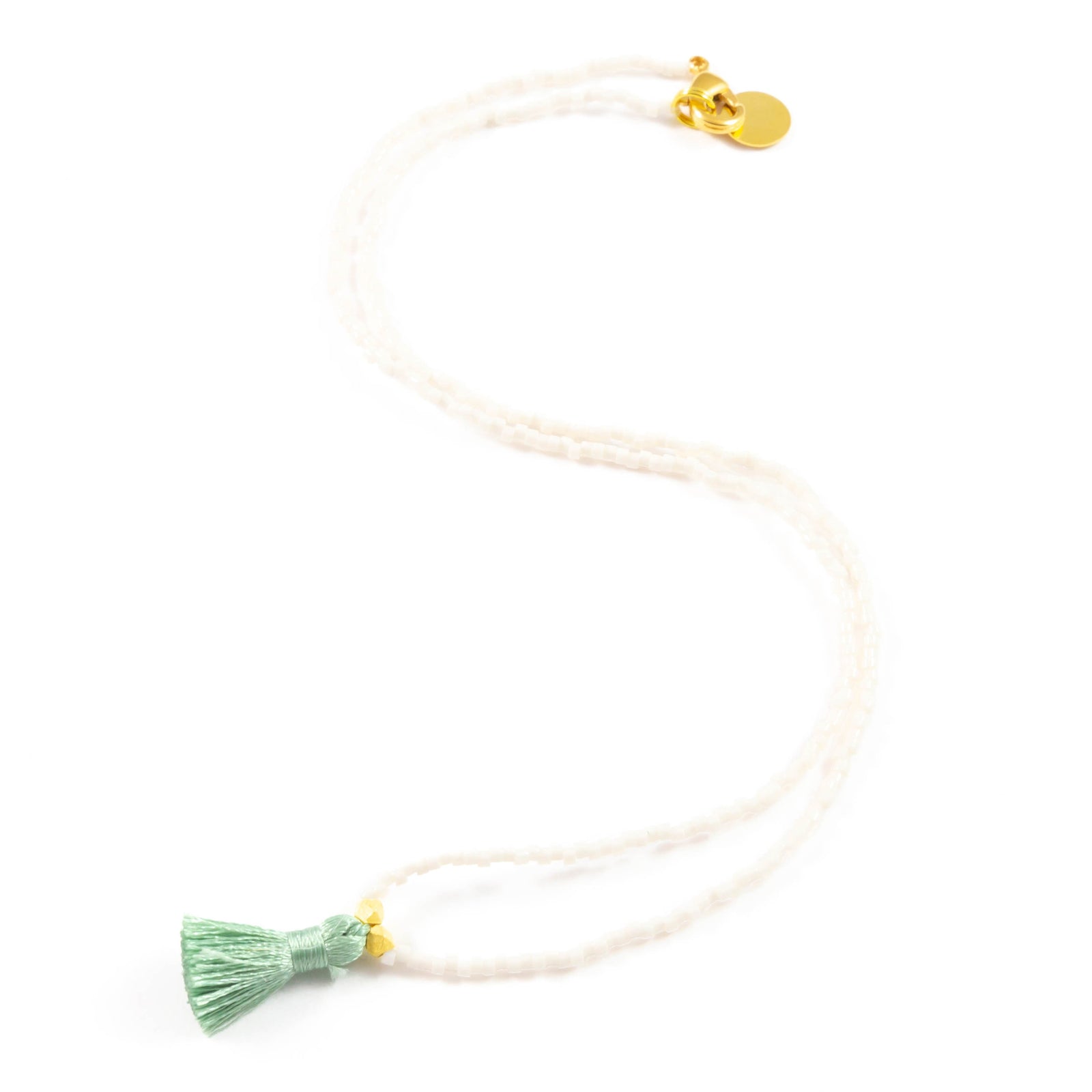 Peachy Cream w/ Cucumber Mini Tassel