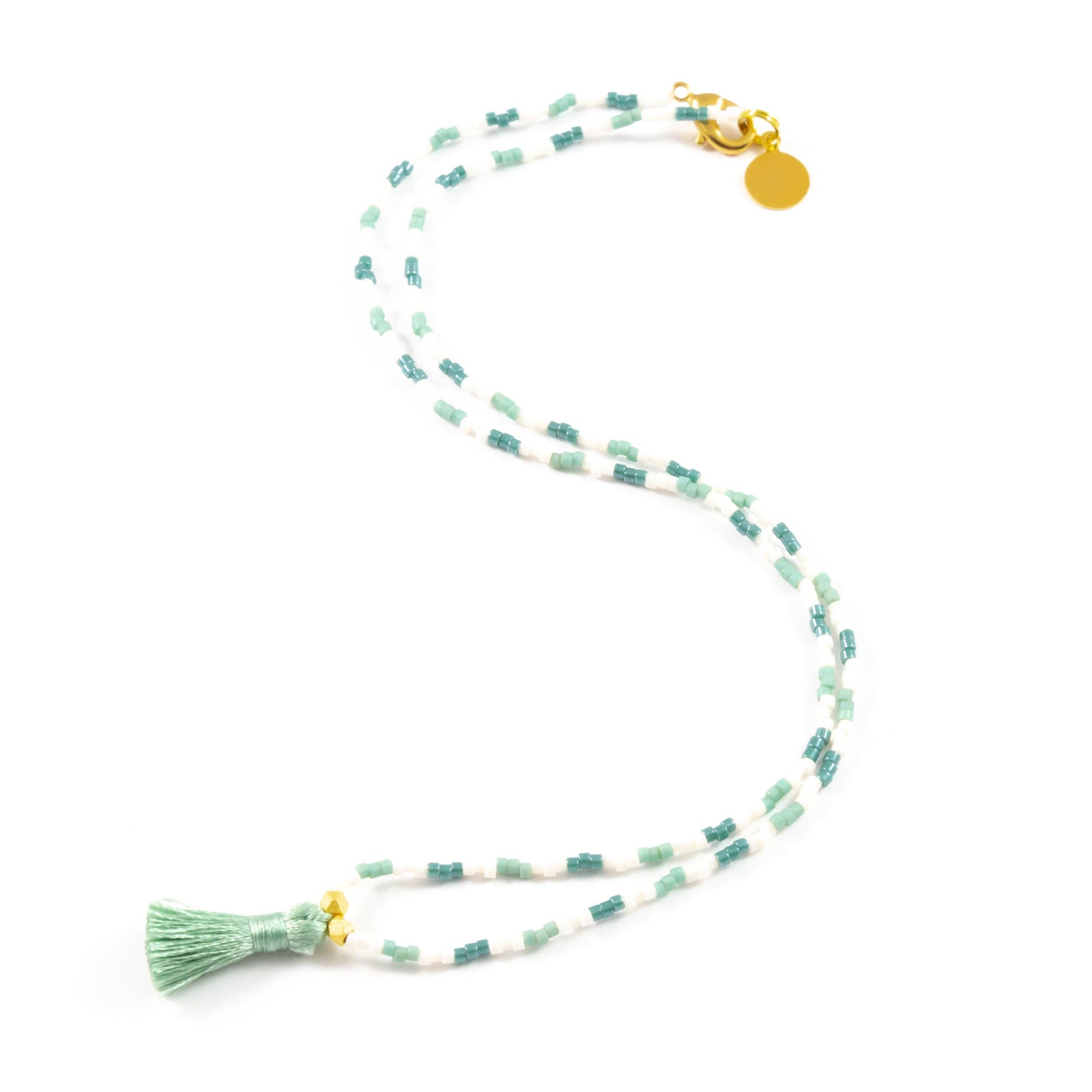 Secret Garden Pattern w/ Cucumber Mini Tassel