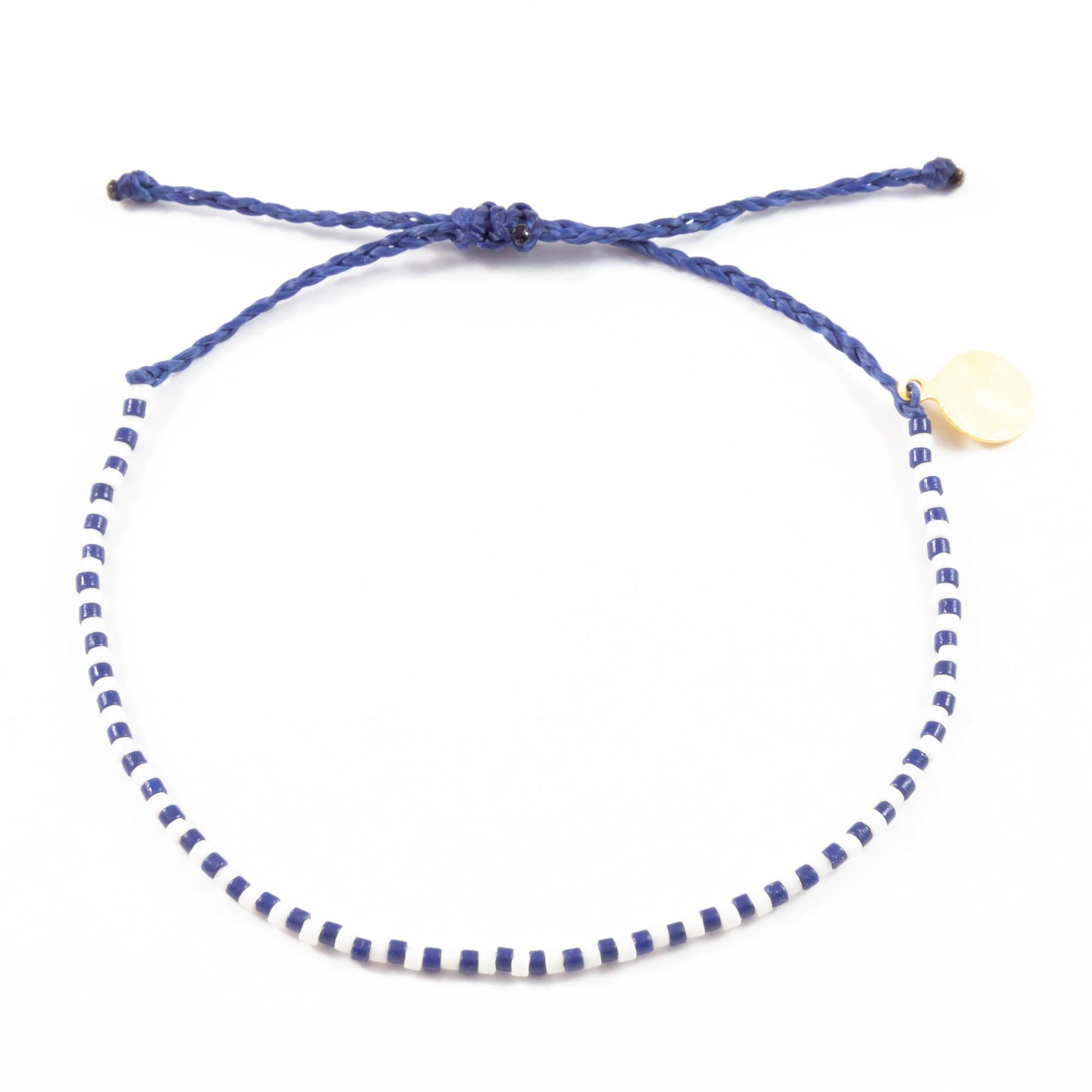 Navy Alternating Beaded Bracelet