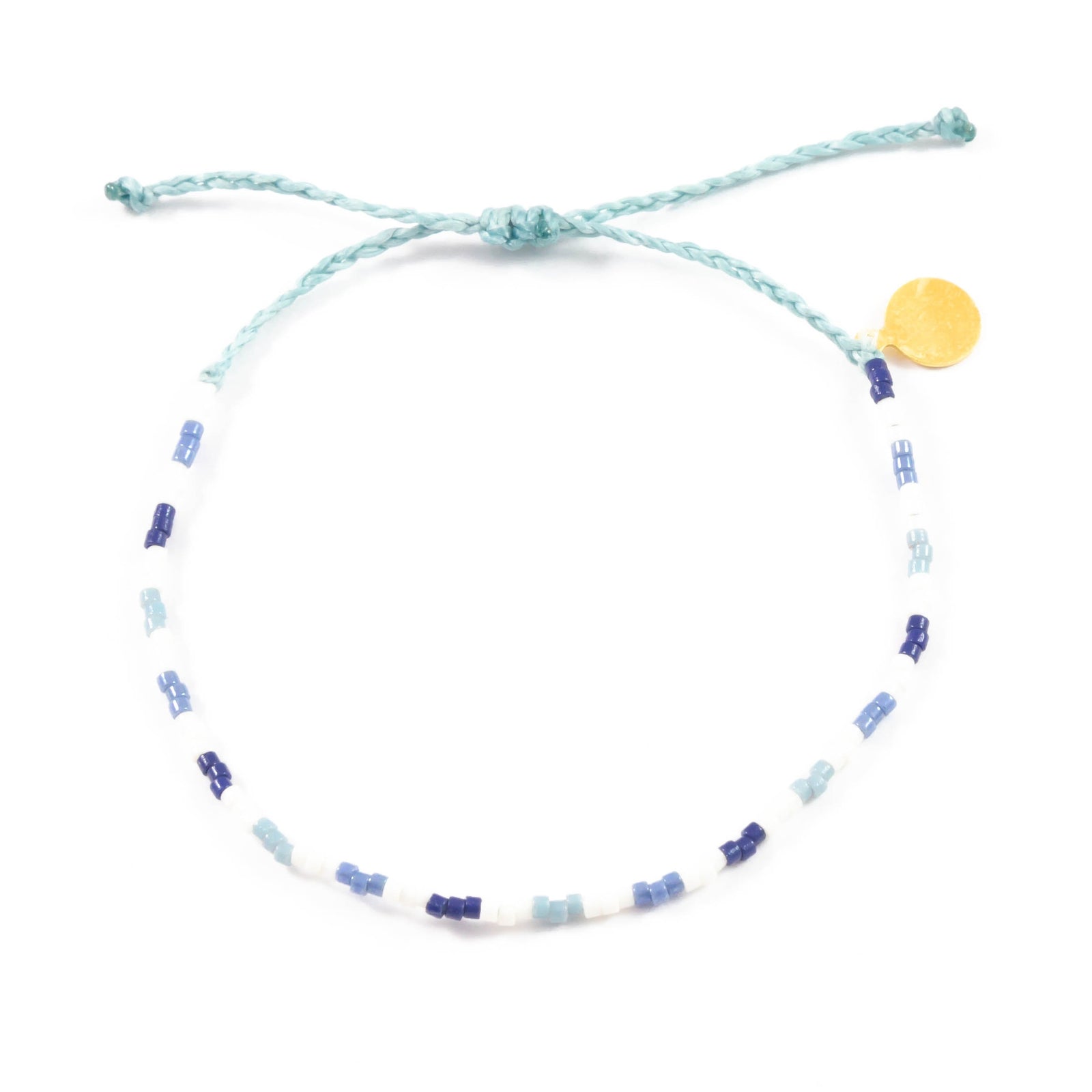 Blues Shades of Giving Pattern Beaded Bracelet