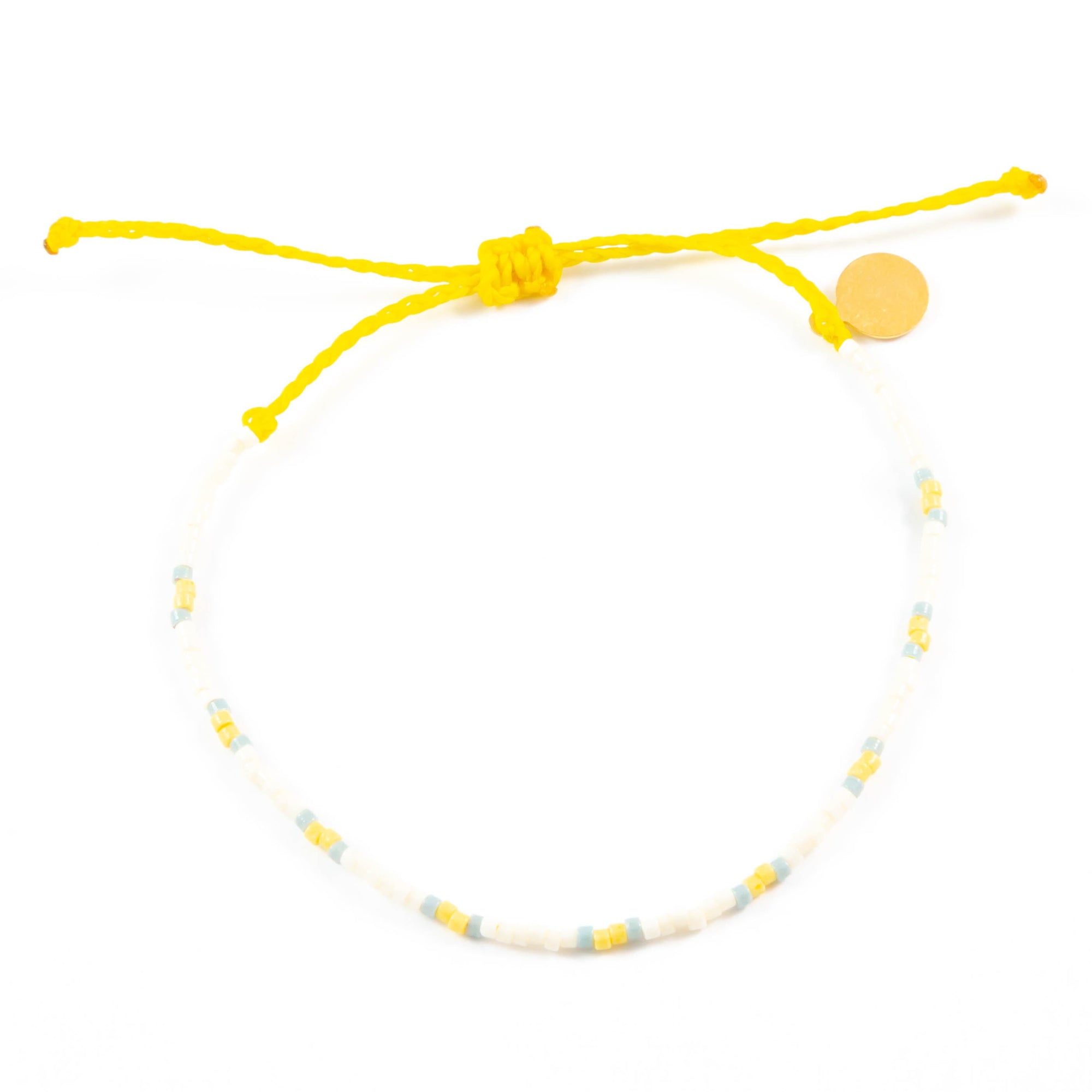 Sunflower & Stormy Ocean Two Tone Dot Beaded Bracelet