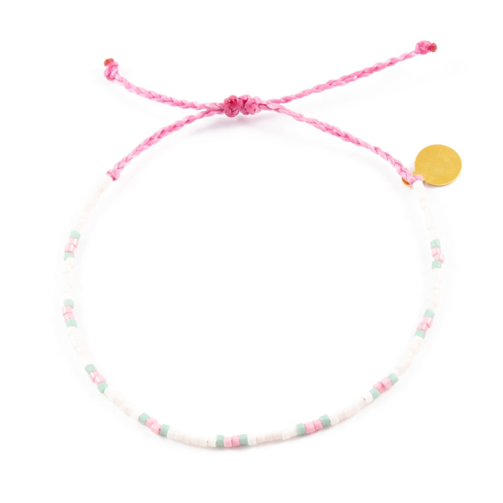 Cucumber & Blush Two Tone Dot Beaded Bracelet
