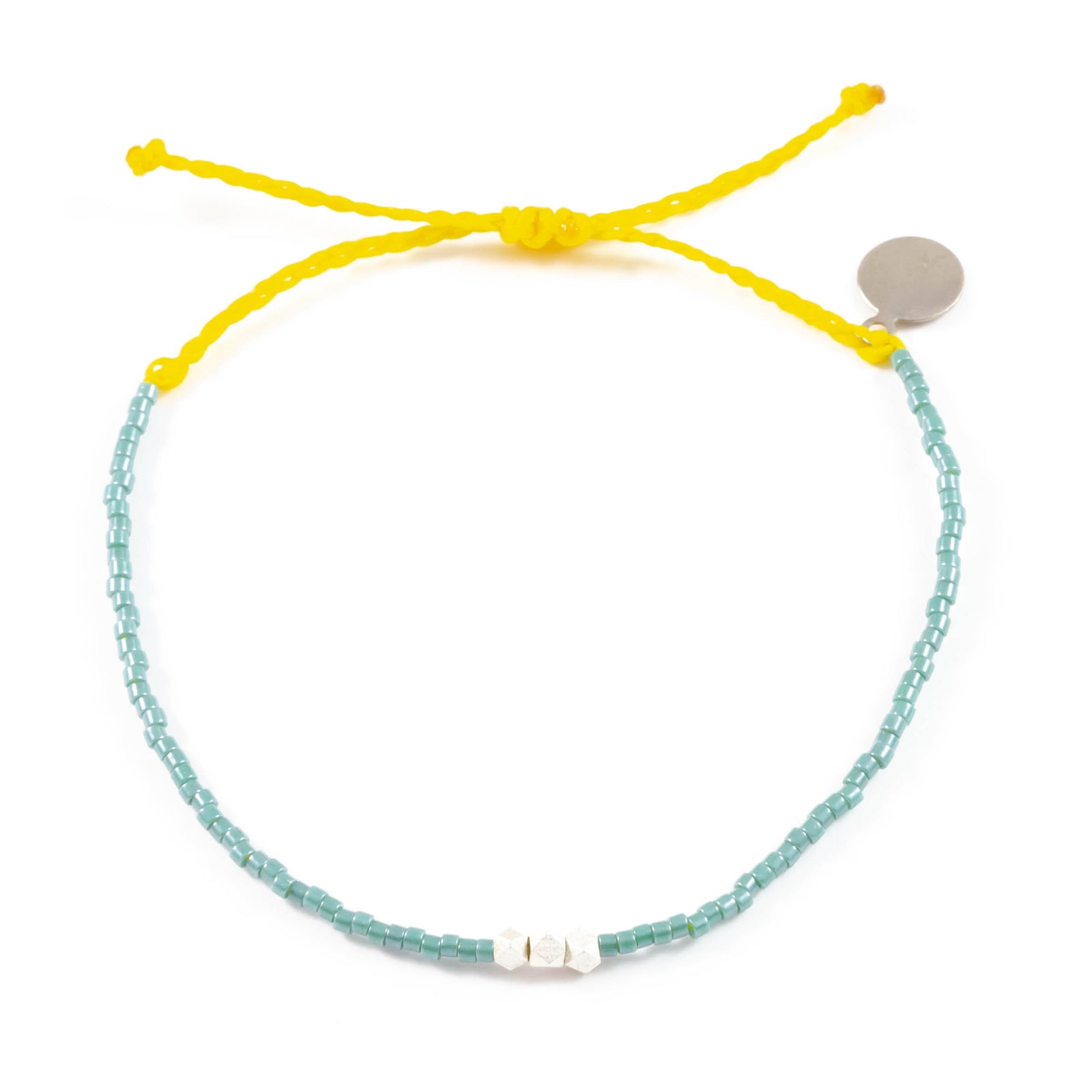 Secret Garden & Sunflower Silver Bead Bracelet