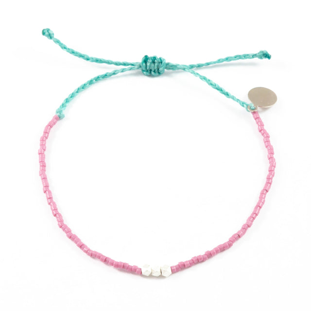Rose & Secret Garden Silver Bead Bracelet
