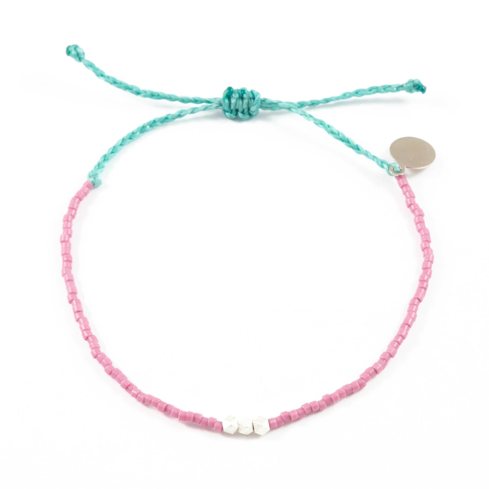 Rose & Secret Garden Silver Bead Bracelet