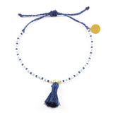 Blues w/ Navy Tassel Bracelet
