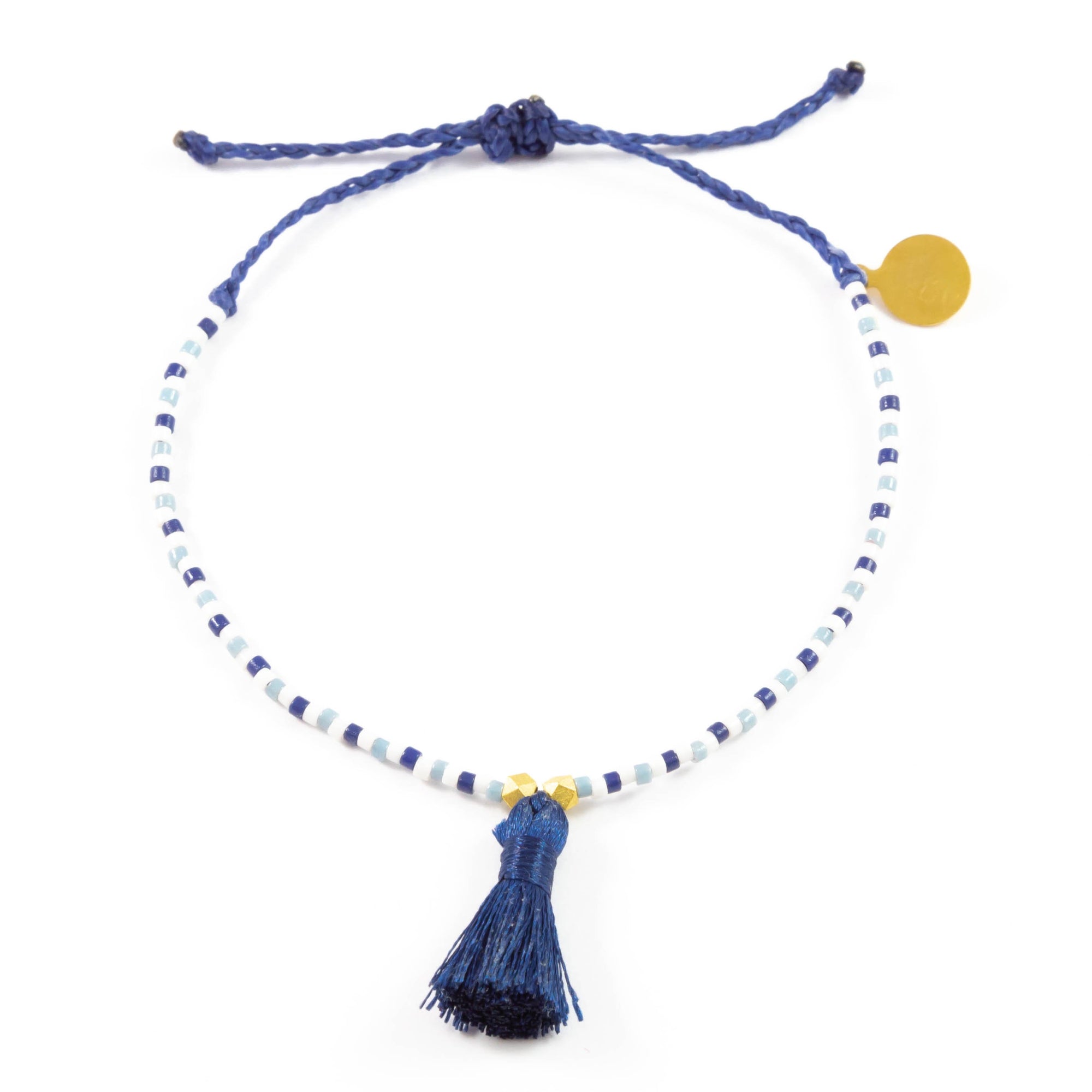 Blues w/ Navy Tassel Bracelet