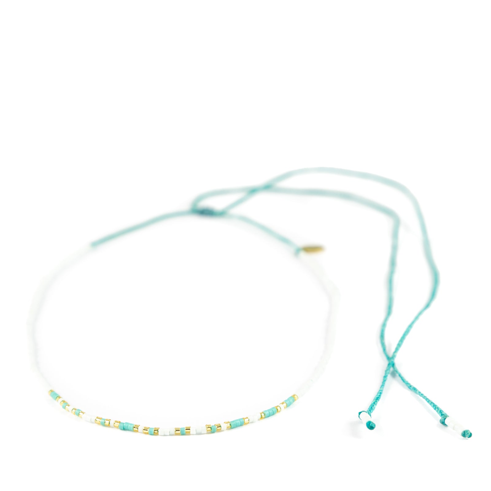 Teal DREAM Morse Code Choker