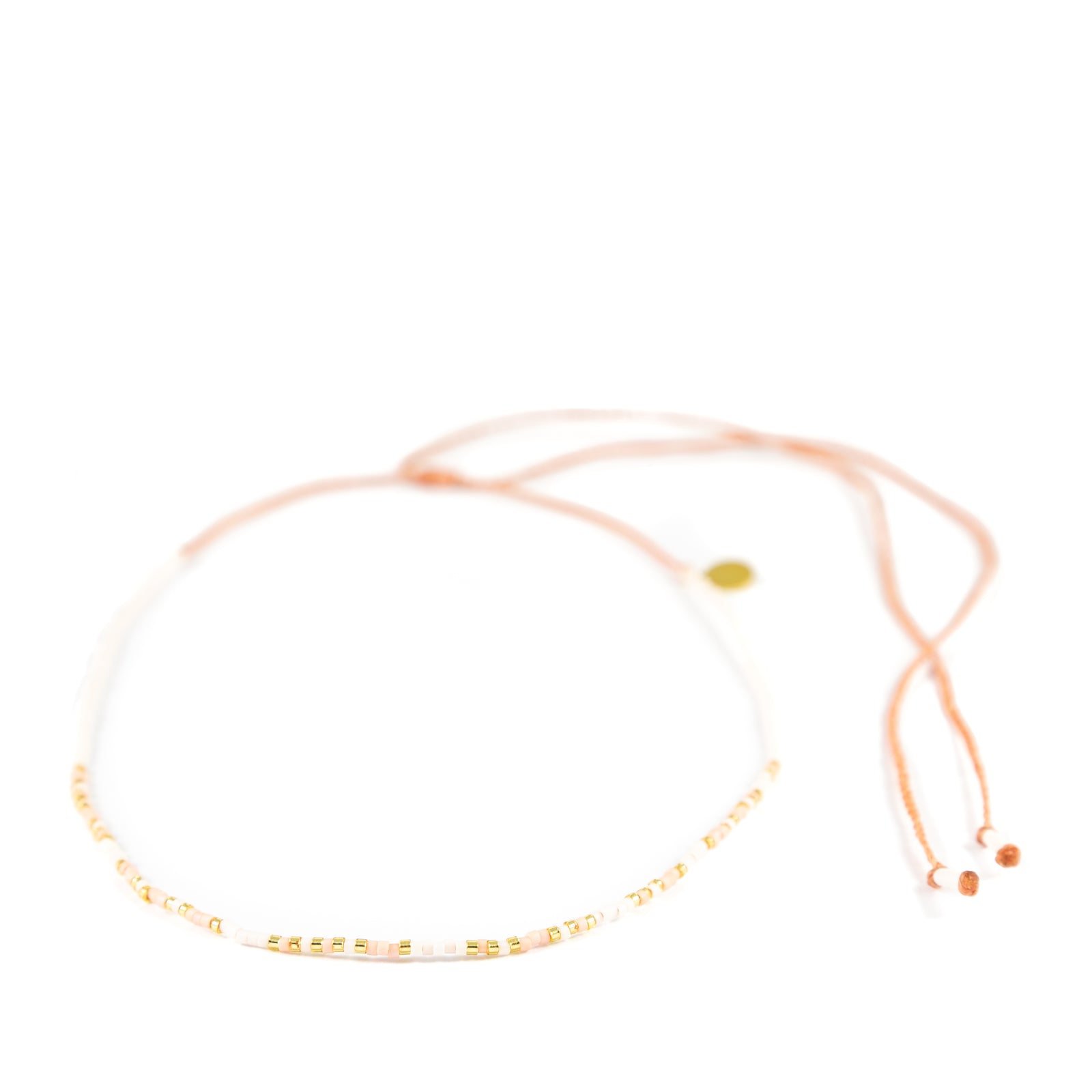 Coral COURAGE Morse Code Choker