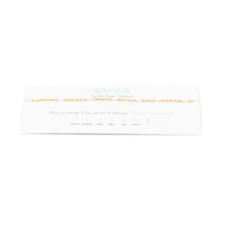 Coral COURAGE Morse Code Choker