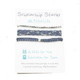 Denim & Silver Bracelet Stack
