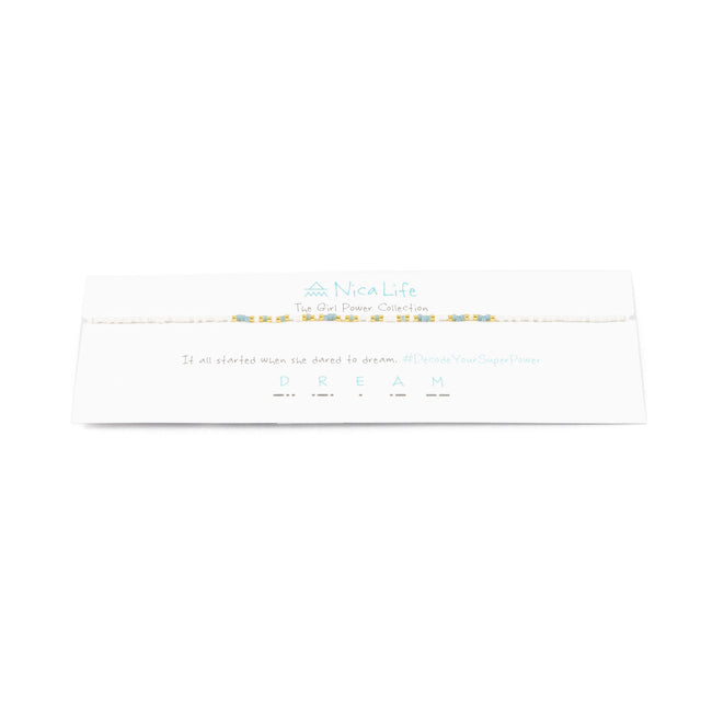 Stormy Ocean DREAM Morse Code Choker