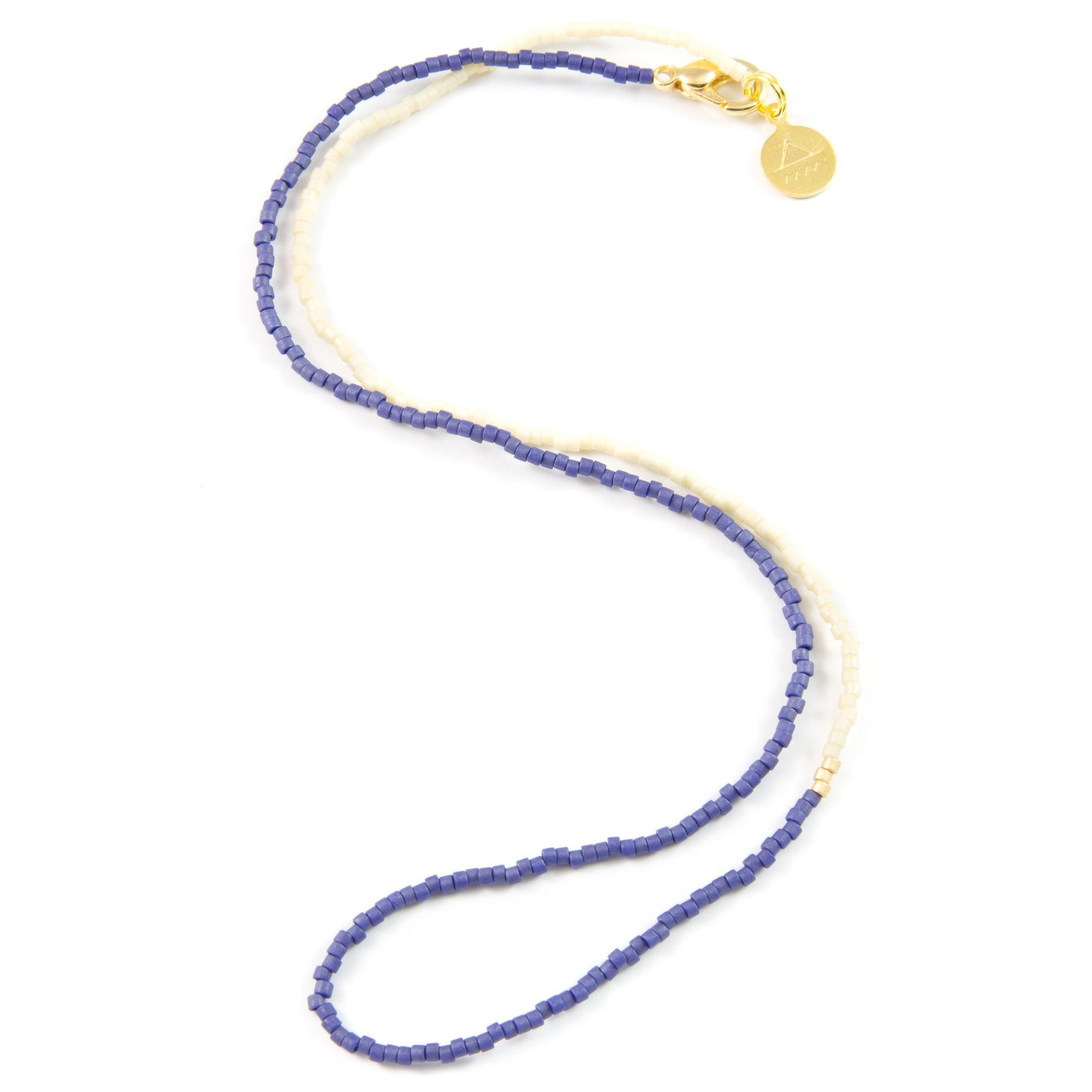 Navy Blue Asymmetrical Necklace
