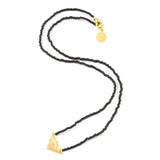 Black Triangle Tiny Charm Necklace