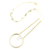 Olive Green Broken Circle Necklace