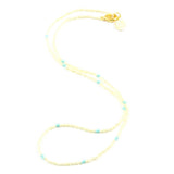 Pineapple w/ Teal Dot Necklace